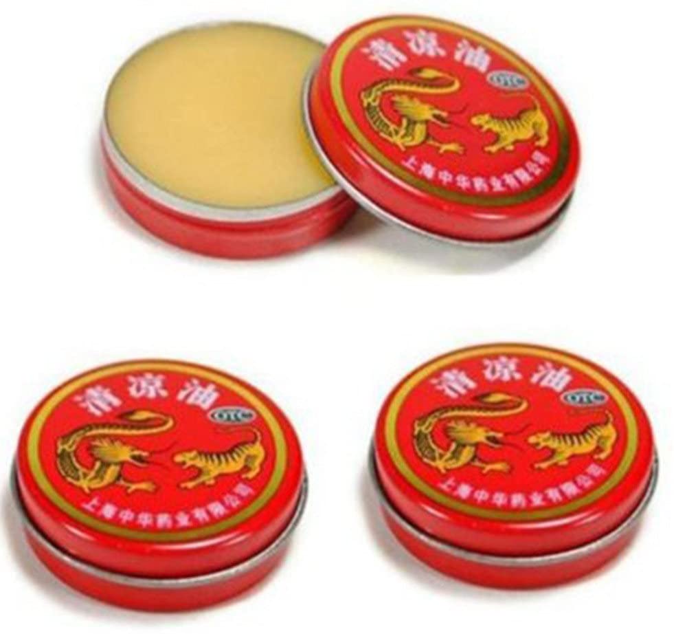 Long hu Brand Essential Balm Oil Tiger
 Dragon Cooling Ointment Cooling Oil Mosquito Bites Antipruritic Flavor for Summer pack of 3