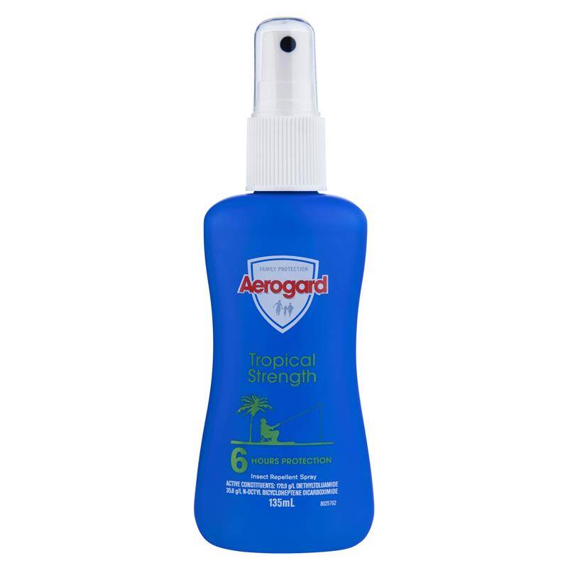 Aerogard Tropical Strength Spray Insect Repellant 135ml Pump