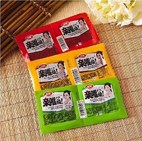 fantat.trading Wei Long Qin Zui Shao Spicy Slice Spicy Gluten 26g *15- packets (Chinese Special Snack Food)(mixed three flavor)