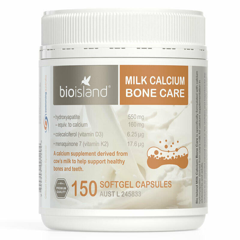 2Bottles Bio Island Milk Calcium Bone Care 300 Softgel Caps Made in Australia