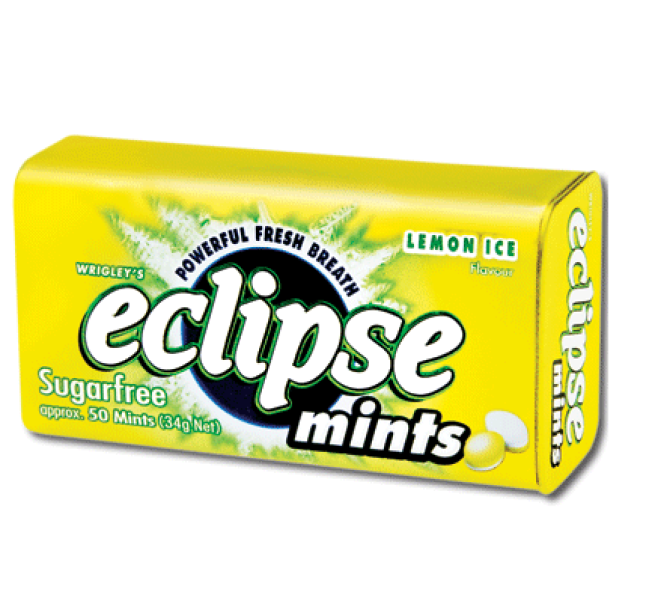Eclipse Sugar Free Gum Lemon Ice Pack of 16