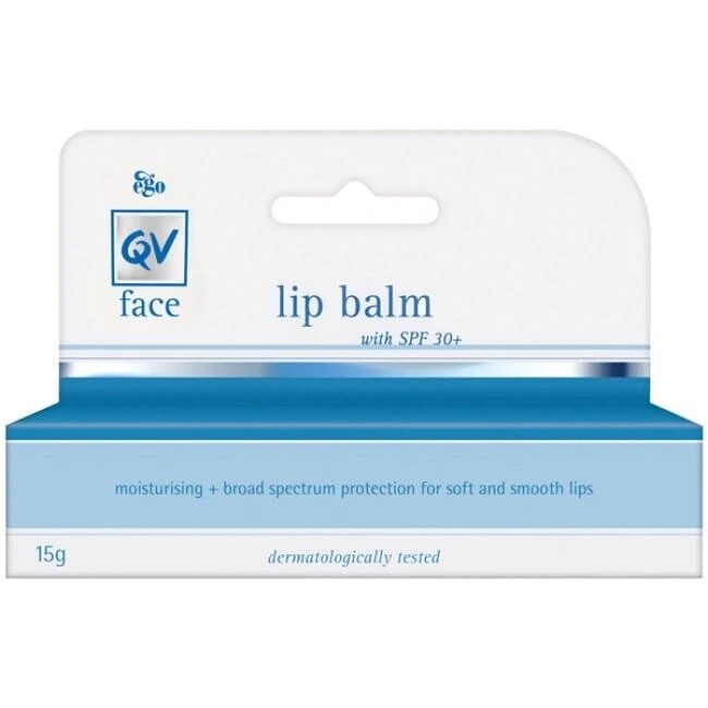 Ego QV Face Lip Balm 15g with SPF 30+ Soothing balm for dry lips