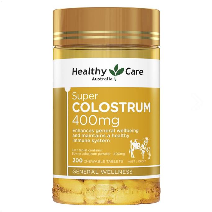 2Bottles Healthy Care Super Colostrum 400mg 200 Chewable Tablets