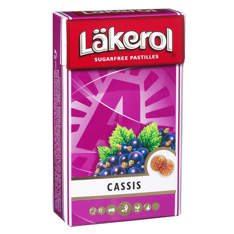 Lakerol Sugarfree Pastilles Cassis Candy 27g x 5pcs