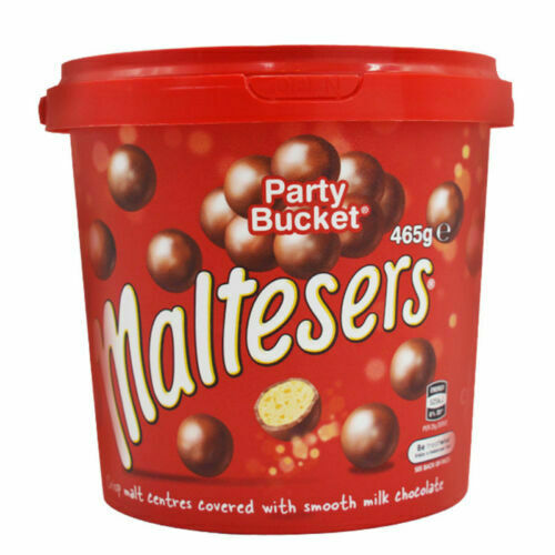 MALTESERS Original Chocolate Bucket Candies Malt Ball Snack dessert 465g