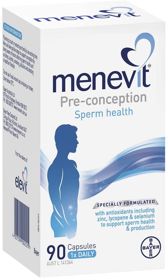 Menevit Vitamins Minerals 90 Capsules Pharmacy Medicine import from Australia Pack of 2