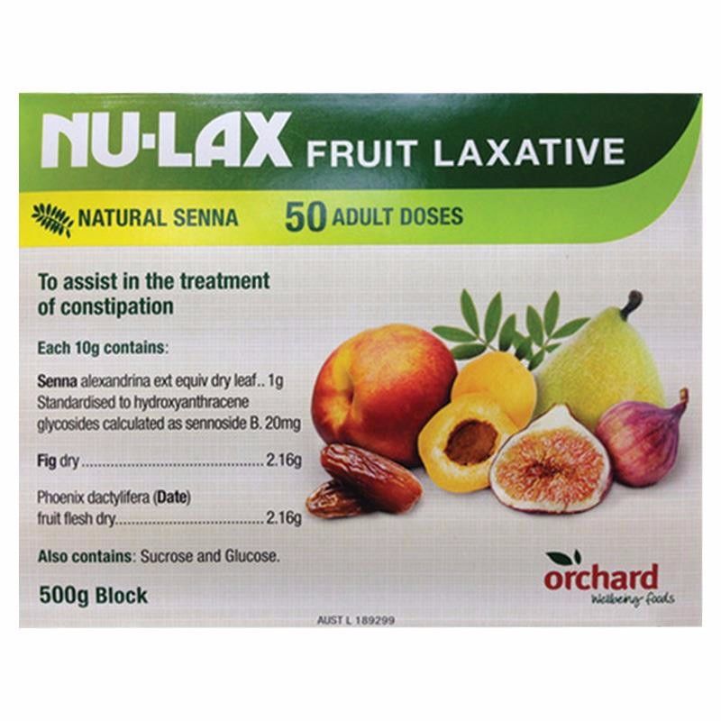Nulax Fruit Laxative 500g Dried Fruit, Ground Senna Leaf, Sugar & Glucose