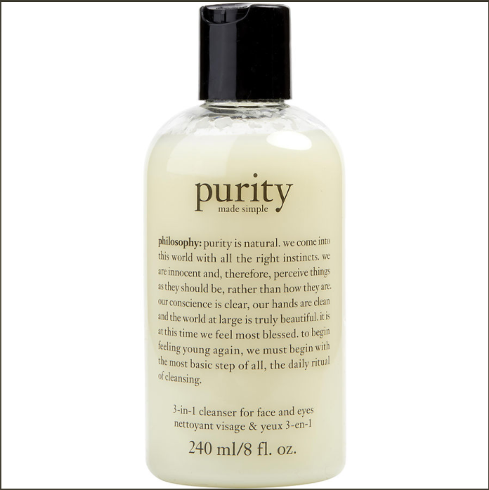 Philosophy Purity Made Simple 3 in 1 
Cleanser for Face and Eyes 240ML