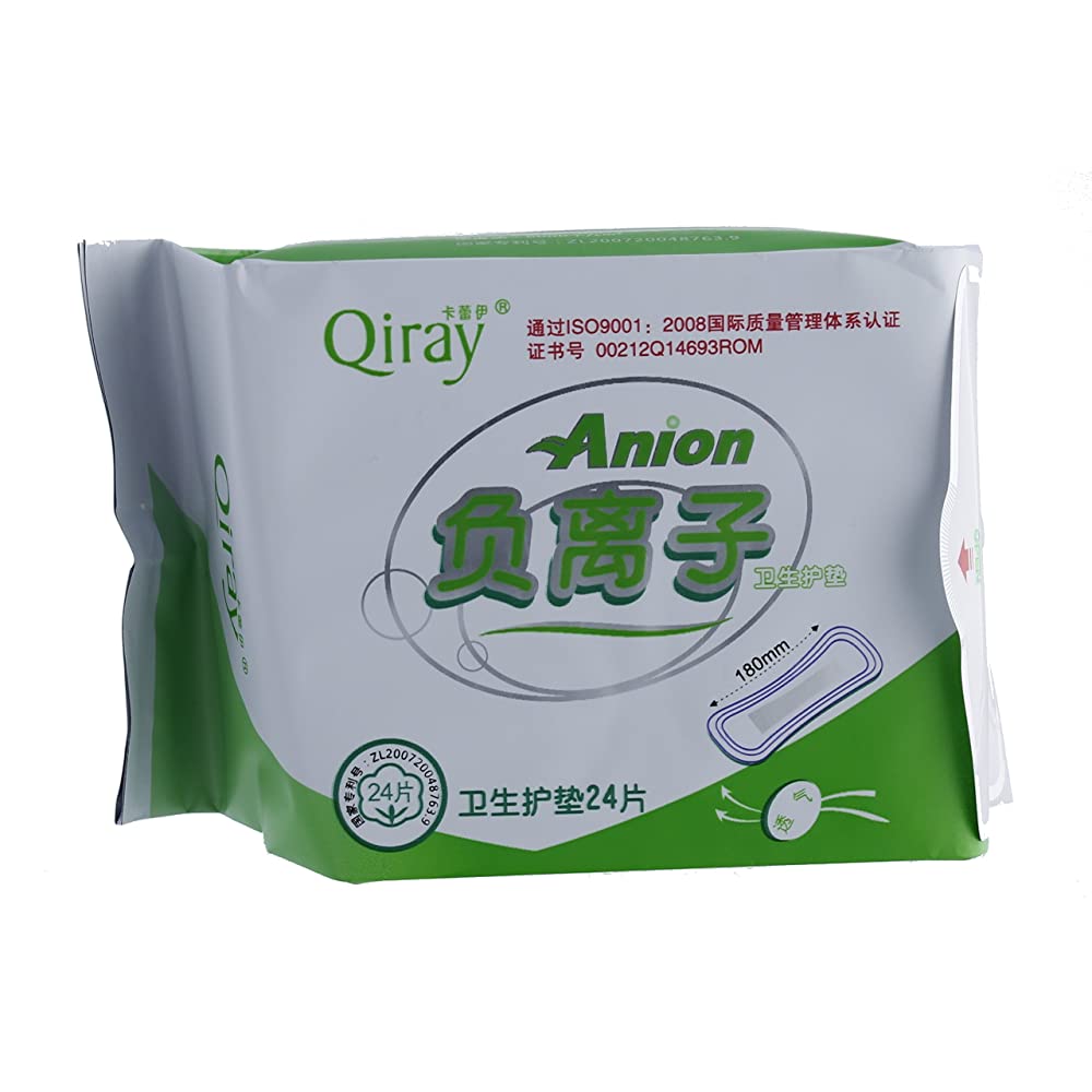 Qiray Anion Panty Liners Single Pack 24 Each  Chinese Description with English Translation