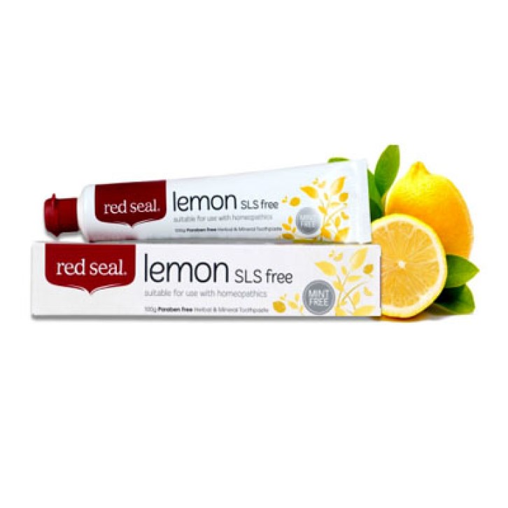 Red Seal Natural Lemon SLS Free Toothpaste That's Mint-free