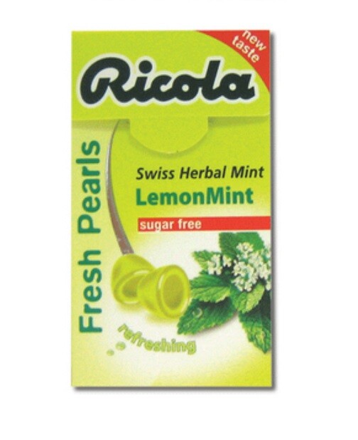 Ricola Herbal Sugar Free Swiss Pearl Breath Mints 1 Case (Pack of 20) (LemonMint)