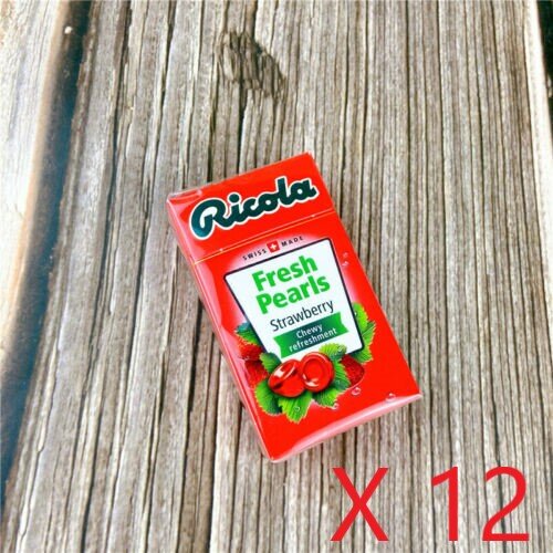 Ricola Herbal Sugar Free Strawberry Mints 0.88Ounce Boxe Pack of 12