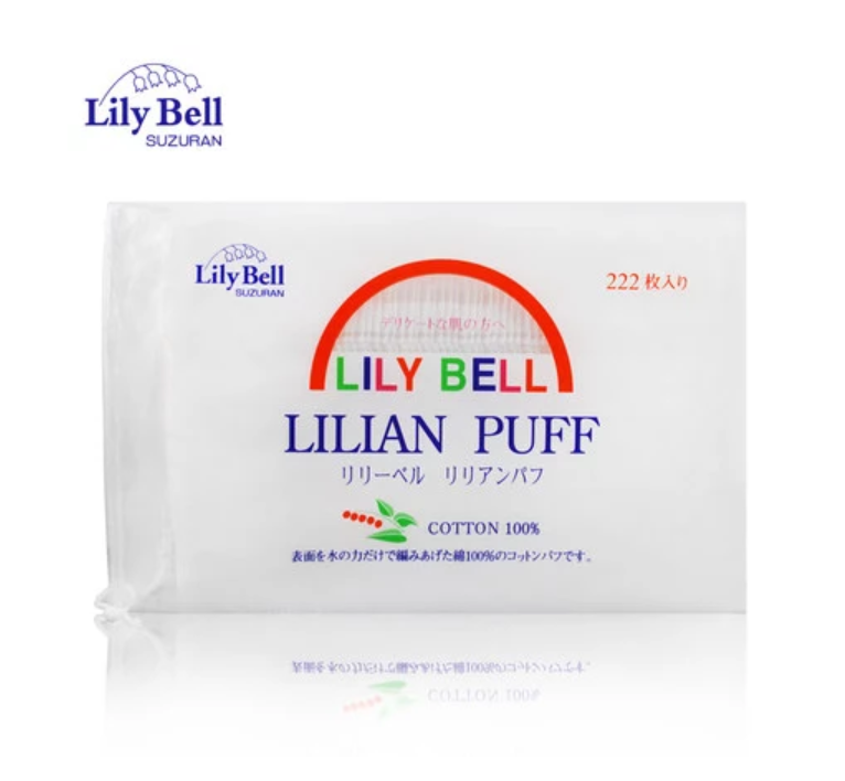 Suzuran Japan Lily Bell Lilian Puff (222 pieces) - 5x6cm 100% Cotton