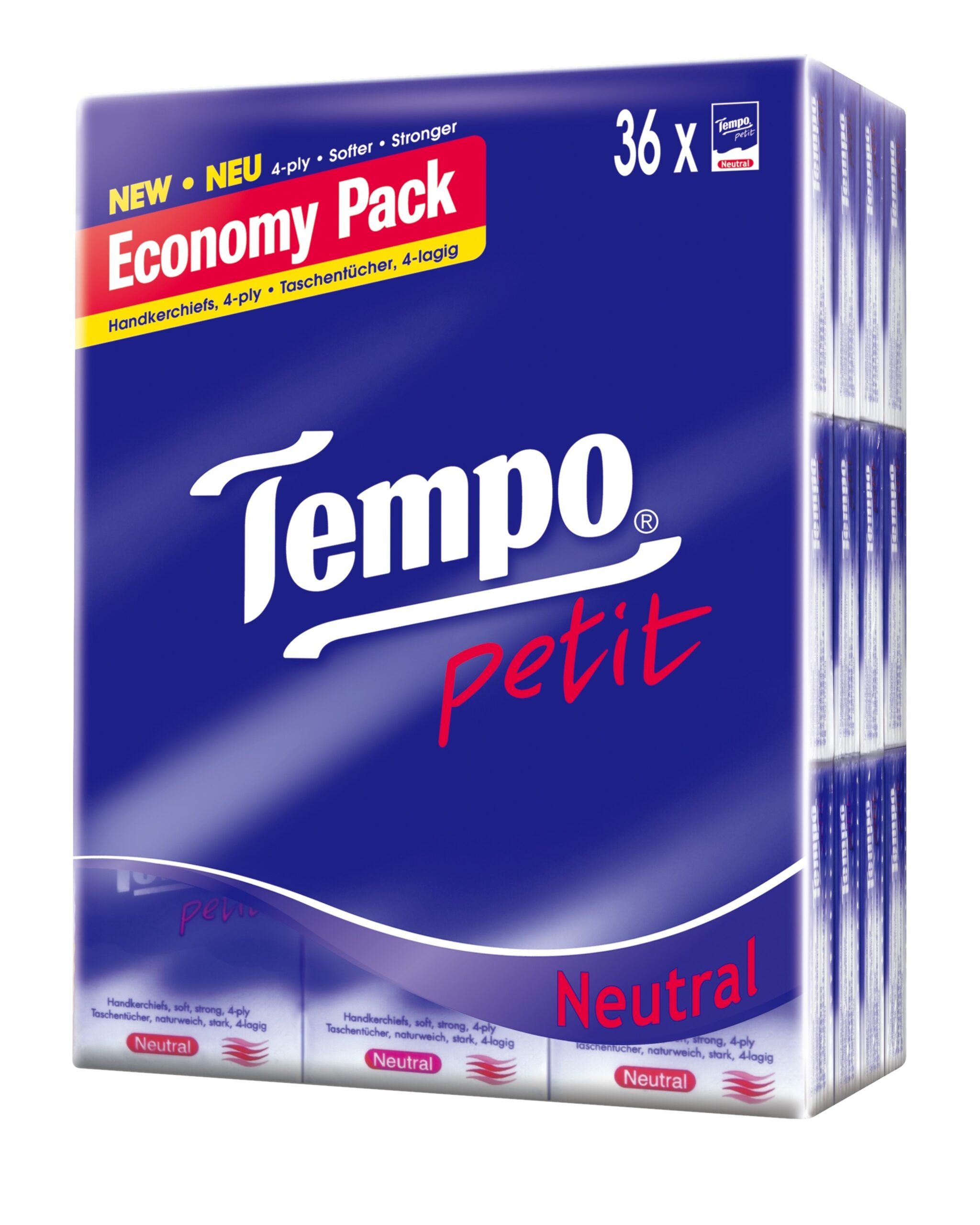 Tempo Pocket Tissues x 36pcs NEUTRAL Petit