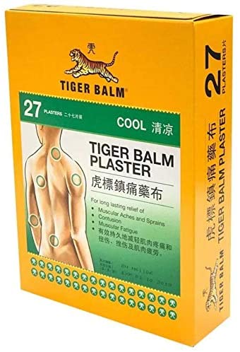 Tiger Balm Plaster  Cool 10cm x 14cm 27 Patches  for Back and Shoulder Blades