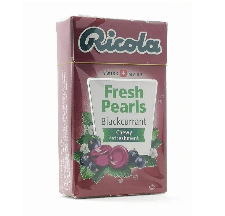 Ricola Herbal Sugar Free Swiss Pearl Breath Mints 2 Case (Pack of 40) (Blackcurrant)