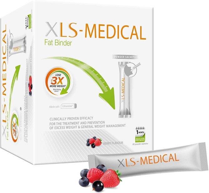 XLS Medical Fat Binder Direct Weight Loss Aid - 1 Month Supply Pack, 90 Sachets