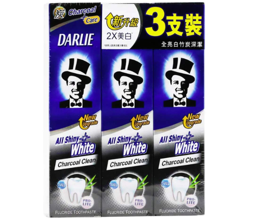 DARLIE ALL SHINY WHITE CHARCOAL 140g +140g+80g (Hong Kong Version)